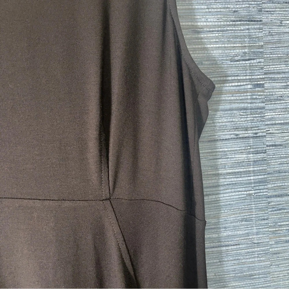 Eileen Fisher Soft and Stretchy Black Tank Dress Viscose Lycra Size Large - Picture 6 of 6